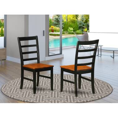 Amasya Ladder Back Side Chair (Set of 2) Lark Manor Color: Black