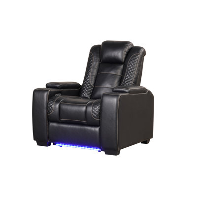 39.1"Super Comfort Home Theater Power Recliner With Cup Holders Usb Led