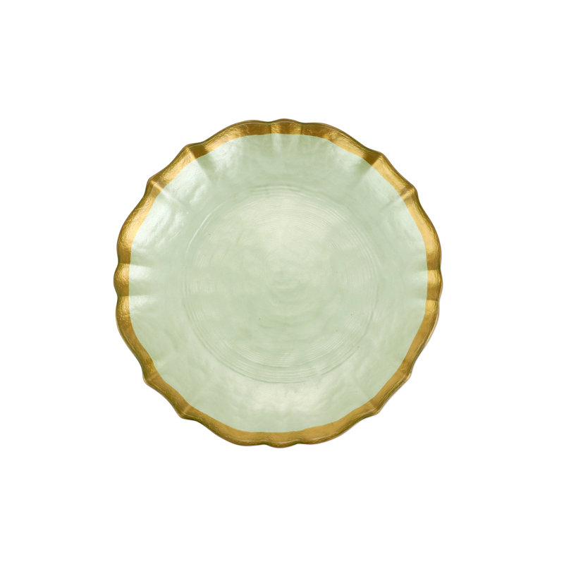 Baroque Handmade Glass Bread And Butter Plate, Pistachio