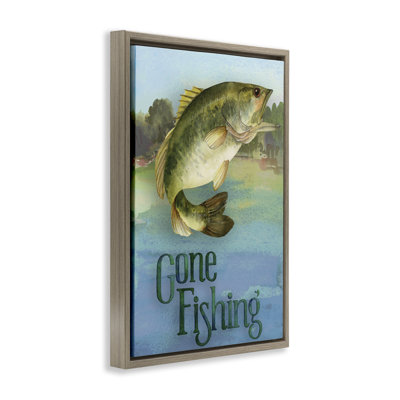 «Gone Fishing Motif Floater», art mural par Holly Thomas Stein