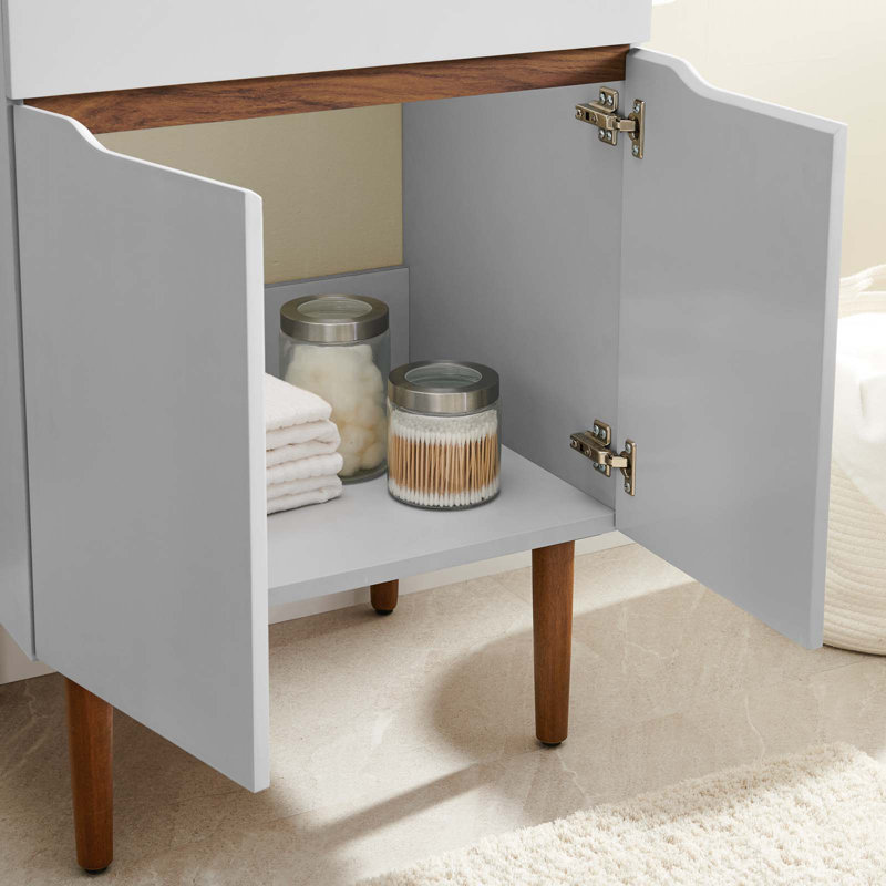 Simple base de meuble-lavabo de salle de bain 23,5" seulement en noyer gris Harvest