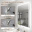  Miroir de salle de bain à DEL avec lumières, miroir avant et arrière en verre trempé Smart-808559595