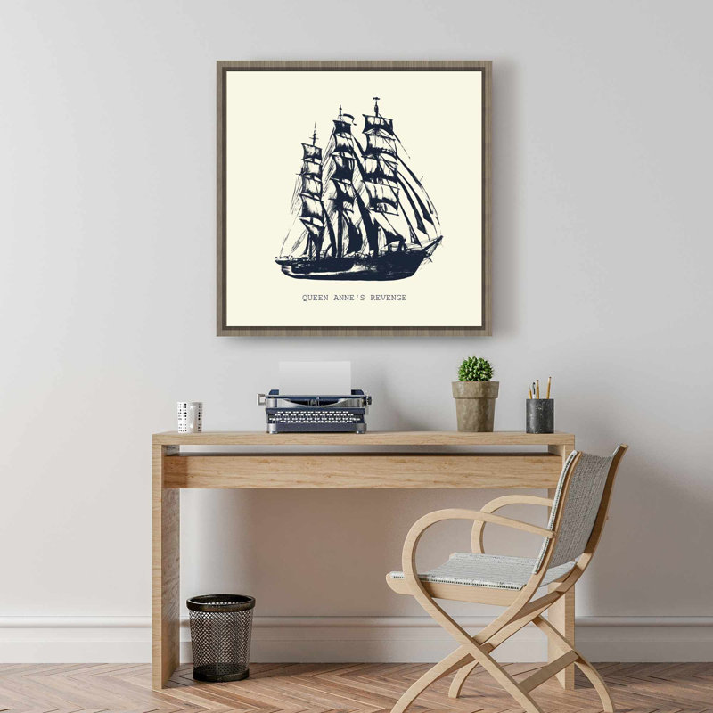 «Old Boat Coastal» - Art mural nautique pour la décoration intérieure