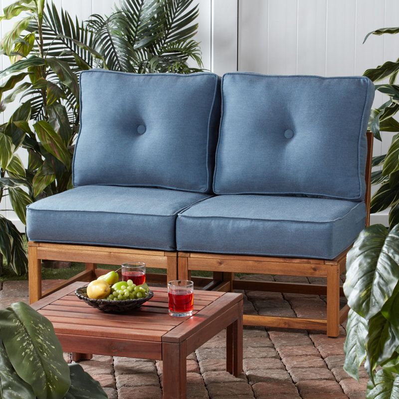Ensemble de coussins de siège profond 4 pièces Sunbrella, Spectre denim