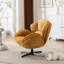 Fauteuil d'appoint pivotant rembourré et capitonné-969980323