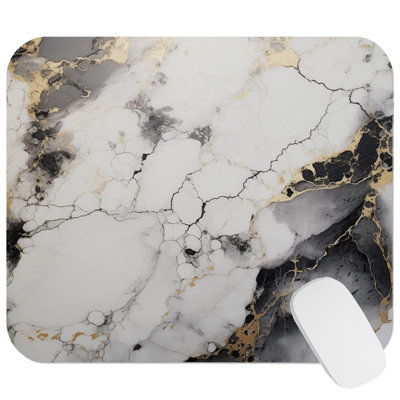 Abstract Marble Geode Dreams XVI Modern Gaming Cute Office Laptop Desk Pad Gift Mat Square Rectangle Non-Slip Mousepad