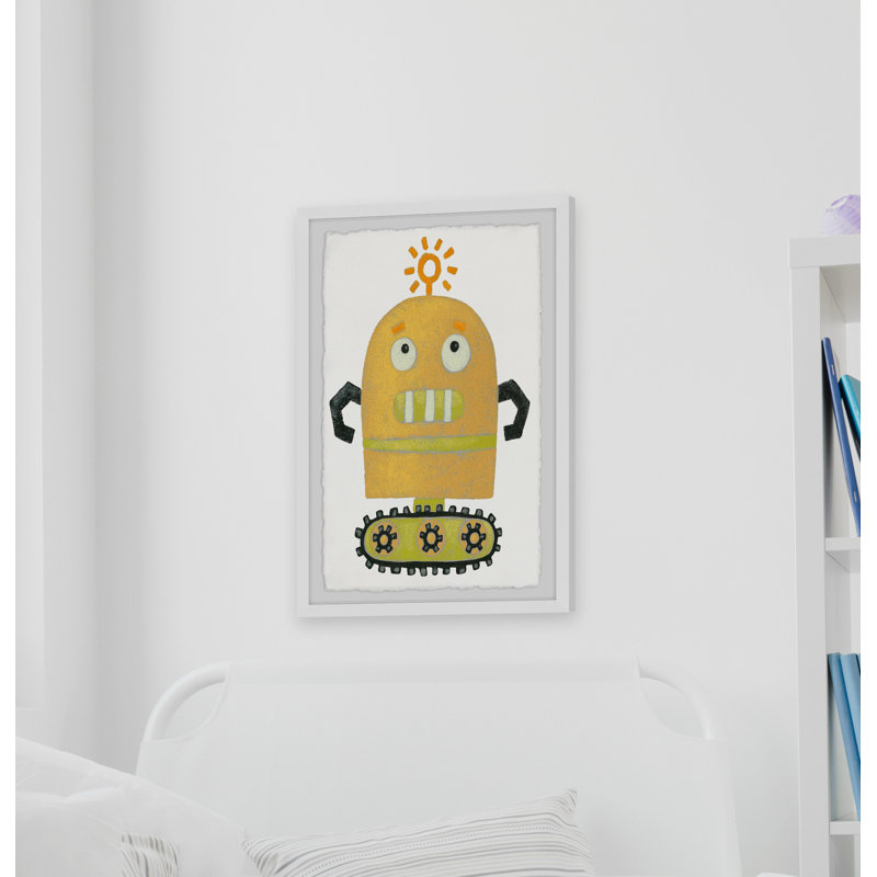 Guidinha Thinker Robot Framed Print, 36" H x 24" W x 1.5" D