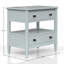Table de chevet ouverte avec 2 tiroirs