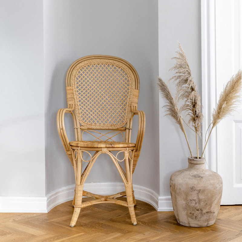Chaise avec accoudoirs d'icônes Robert Wengler, Naturel