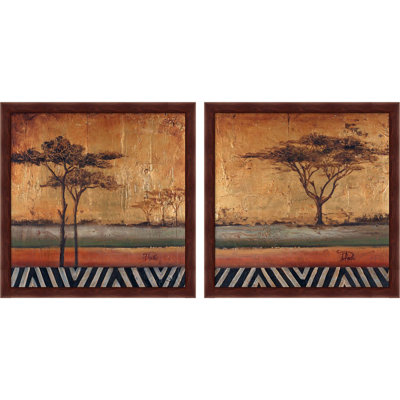 «African Dream» par Patricia Pinto, art encadré (ensemble de 2)