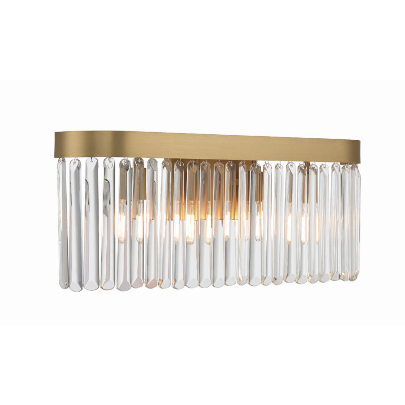4 - Light Dimmable Vanity Light, Gold