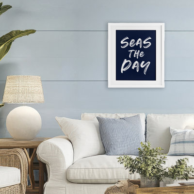 «Seas The Day Sentiment», reproduction sous verre encadrée, lettrée et doublée
