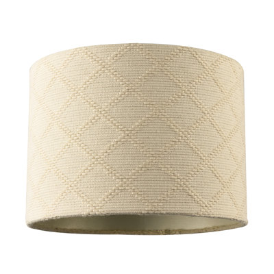 18cm H Linen Drum Lamp Shade ( No Direct Attachment Method ) in Cream