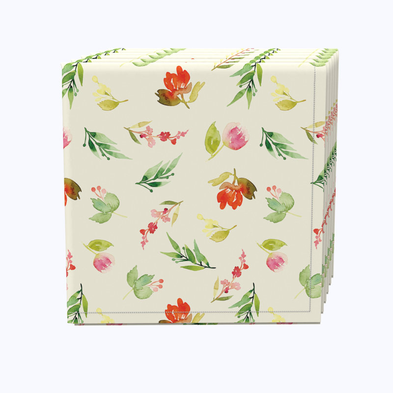 100% Cotton Floral Square Napkin