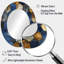 Gris et bleu Hexagone Symmetry - Miroir mural ovale moderne bleu-1602687466