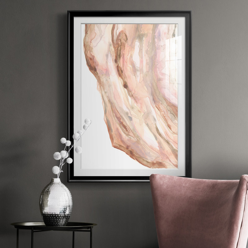 Rose Quartz II - reproduction de cadre photo, H 36,5 po x l 26,5 po x P 1 po, Noir