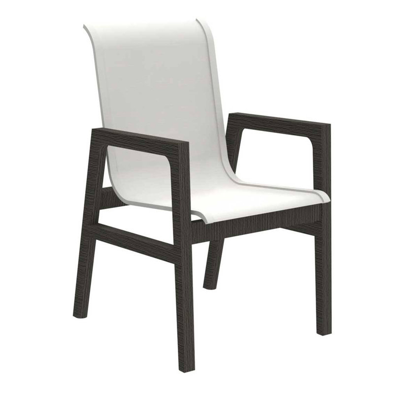 Seashore Patio Dining Armchair, Slate Gray