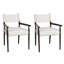 Ensemble de 2 fauteuils de salle à manger rembourrés en bois massif-2048466529