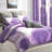 California King Size 9-Piece Lavender Geometric Circle Bedding & Curtain Set (Queen/King/Cal King) - Quilted Microfiber Bedspread + Sheer Drapes-121273362