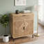 Armoire de rangement en bois avec 1 tiroir et 1 tablette interne Texture Design, convient à divers styles de maison, facile à assembler, brun antique