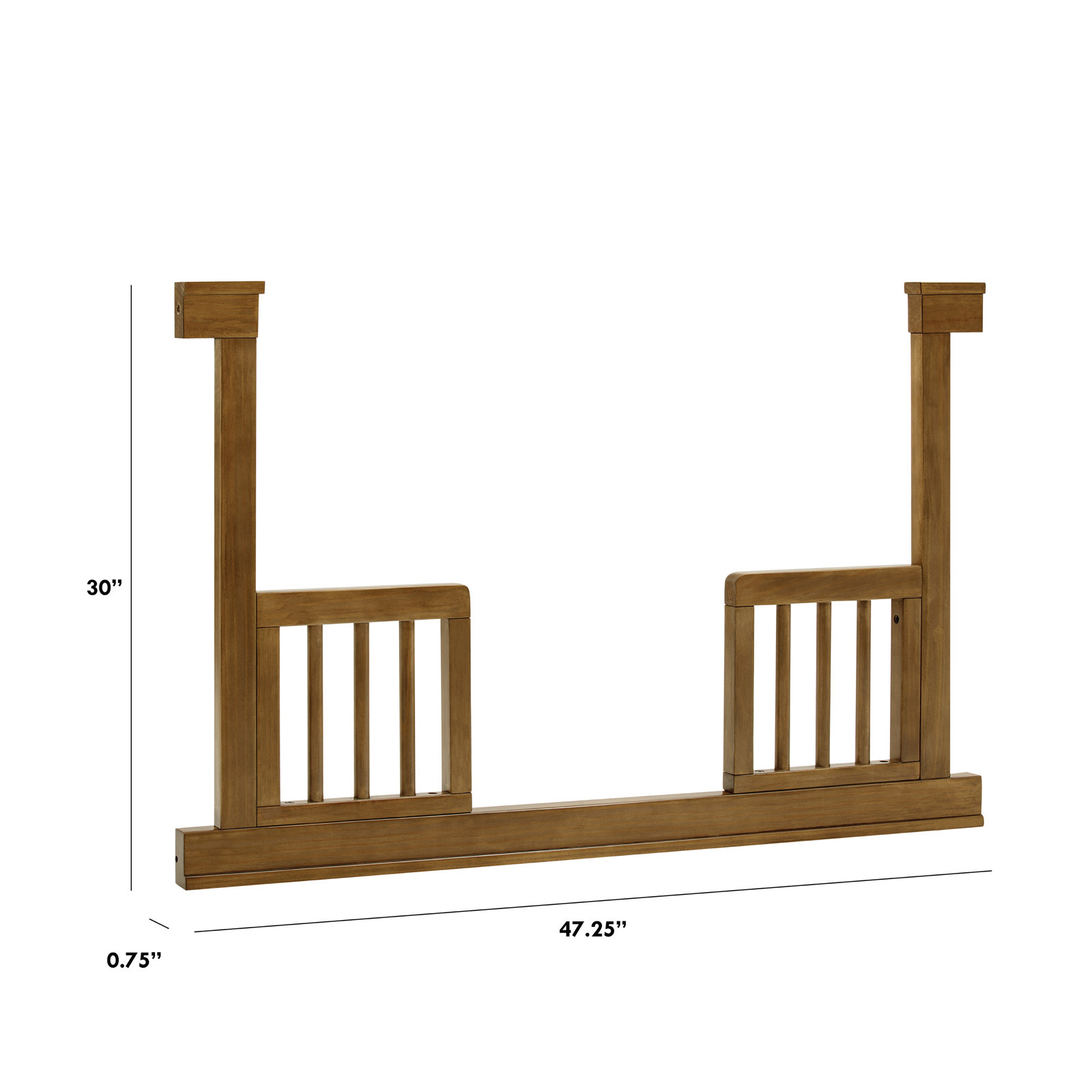 Toddler Bed Conversion Kit, Natural Walnut