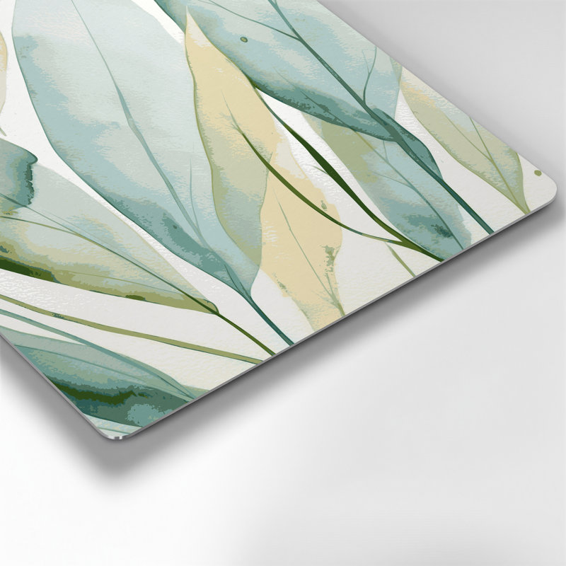 «Thanksgiving Minimalist Leaf Designs», art mural en métal blanc, H 12 po x l 12 po