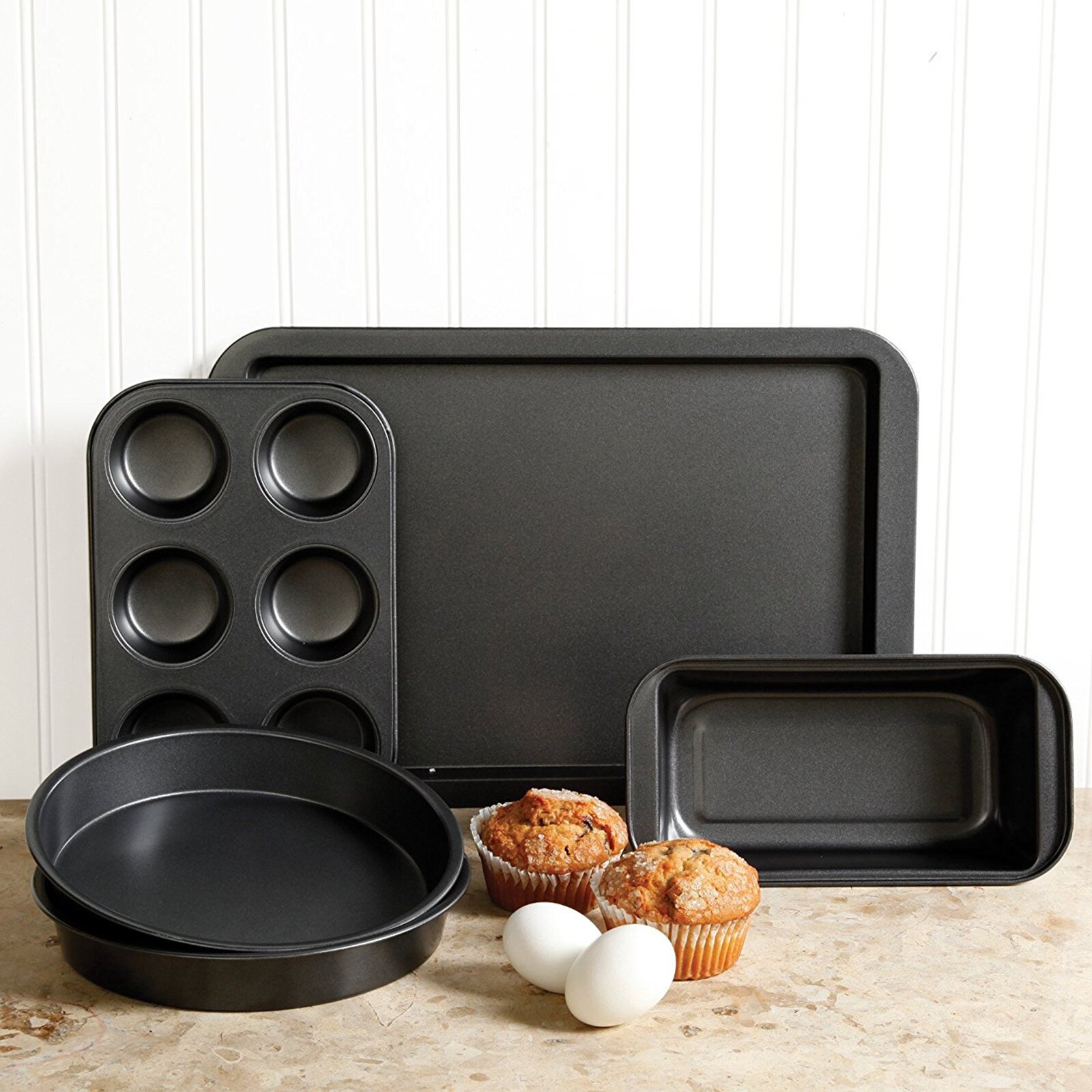 Farberware Nonstick Toaster Oven Bakeware Set, 5 Piece