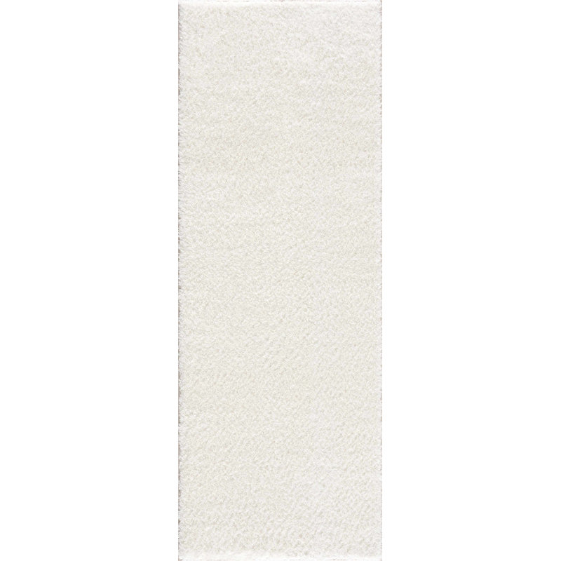 Tapis à poils longs Cleta, Tapis de couloir 2 pi 7 po x 7 pi 3 po