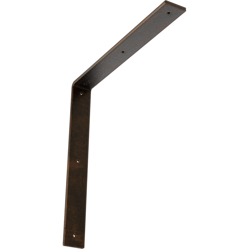 2"W x 16"D x 16"H Hamilton Steel Bracket, Antiqued Bronze, 16" H x 2" W x 16" D, Antiqued Bronze