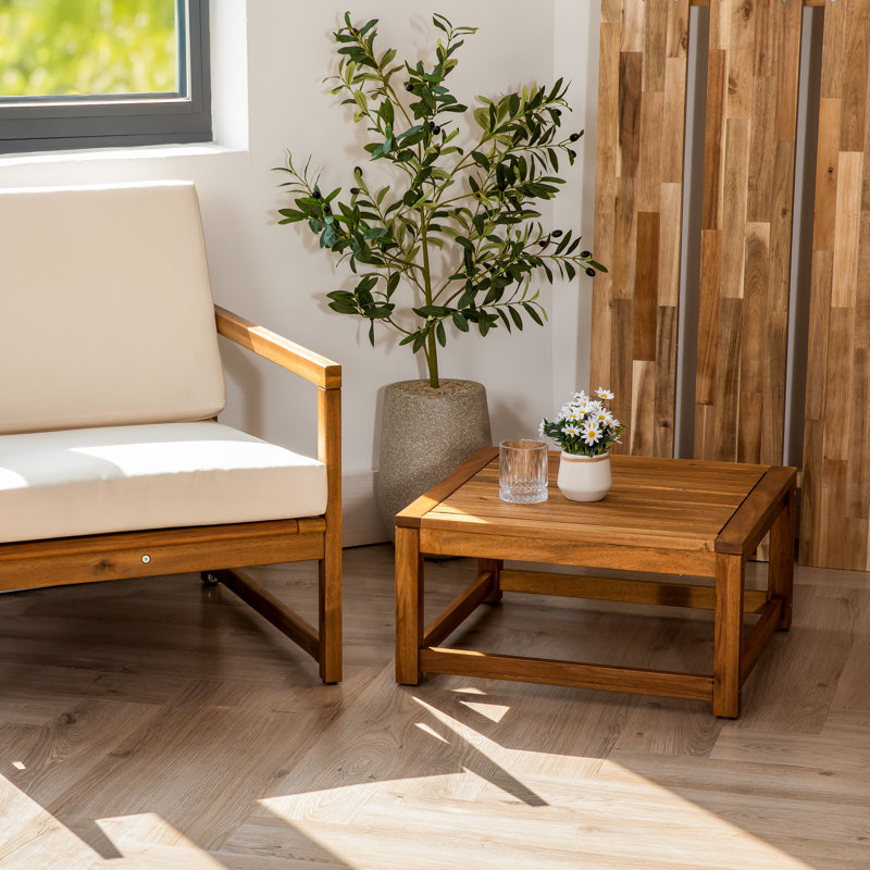 Table basse en bois d'acacia massif