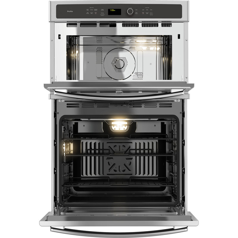 27" Self-Cleaning Convection Electric Wall Oven with Built-In Microwave, Stainless Steel