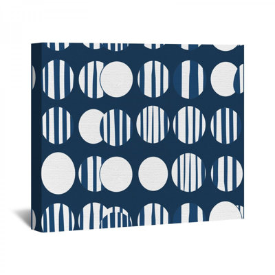 Motif de cercles encadrés sur toile