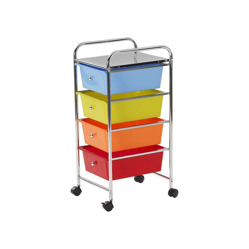 4 Drawer Trolley Storage Drawer
