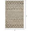 Tapis géométrique brun en polypropylène tissé à la machine Aqiilah-1554790850