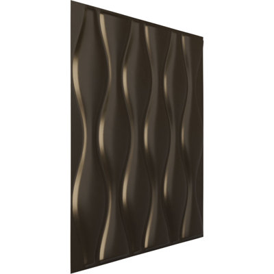 L 19 5/8 po x H 19 5/8 po Panneau mural décoratif 3D Aura EnduraWall, universel métallique (couvre 2,67 pieds carrés)