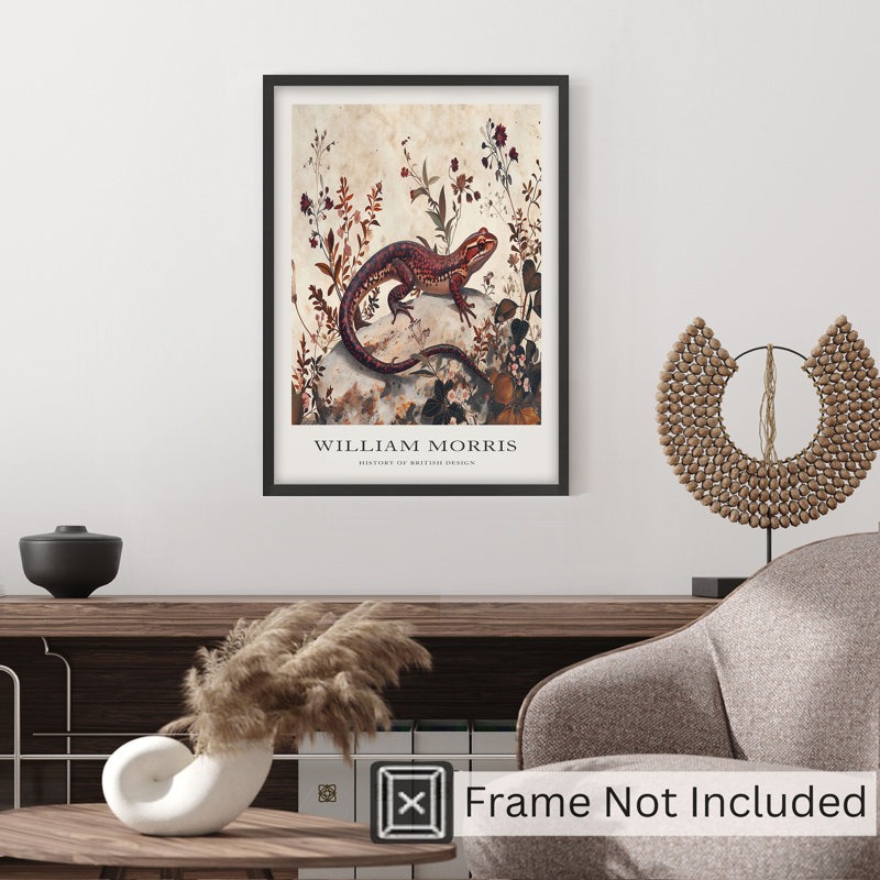 Animaux, motif de salamandre, reproduction d'art sans cadre William William Cottage