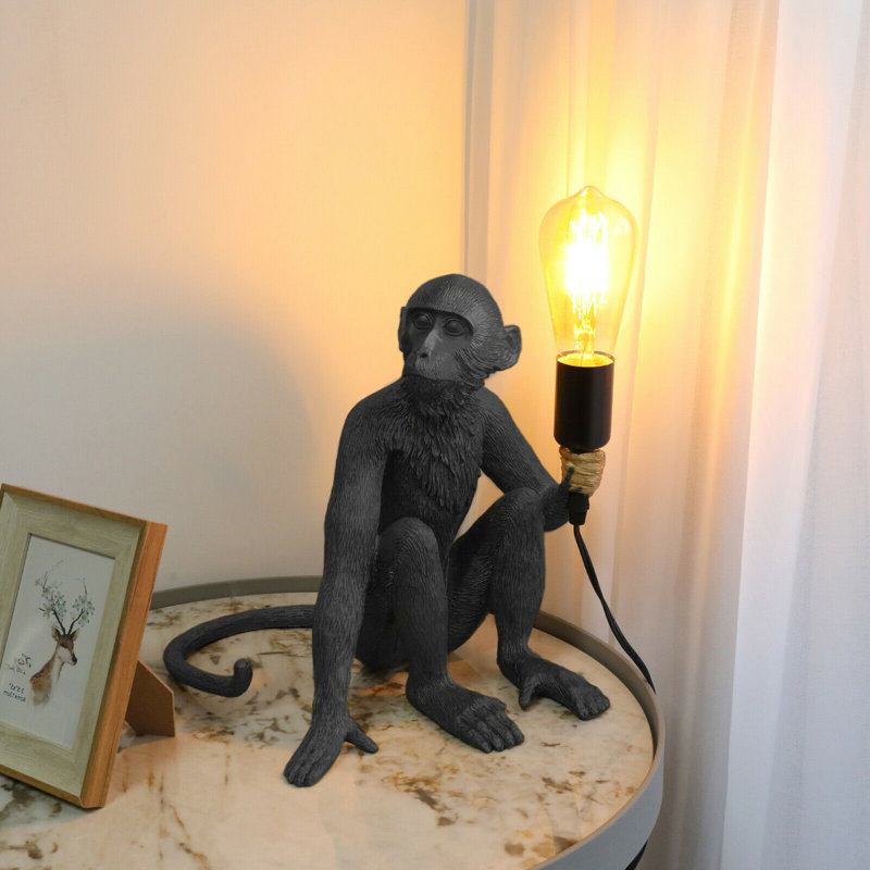 Lampe fantaisie en résine Brylee, Noir