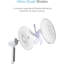 Emperial 16" Pedestal Fan with Remote Control - Free Standing Oscillating Cooling Fan, Adjustable Height, 12 Speed & Timer - White