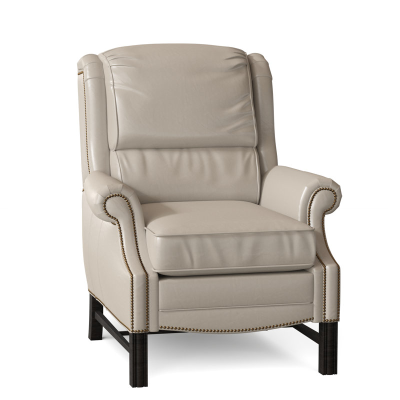 Alta Recliner, Outsider Raven Genuine Leather, Cobblestone, #9 French Natural