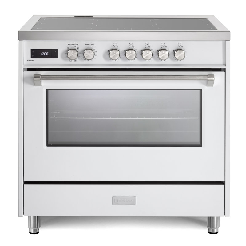 Cuisinière à induction Verona Ultima Series 36 pouces avec 5 éléments à induction, Blanc