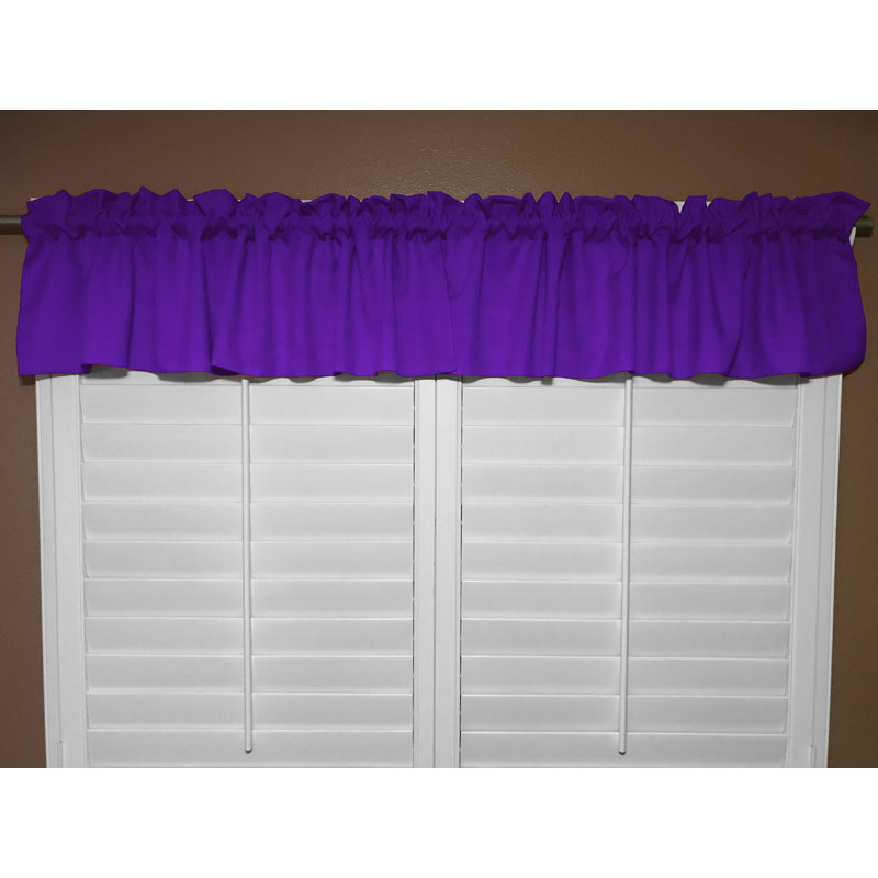 Pastorella Tailored Window Valance, 58" W x 28" L, Purple