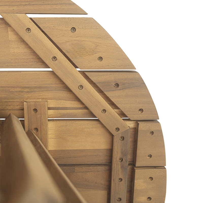 Ensemble de conversation moderne avec coussins Giuliette, Vert, Teak