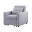 Fauteuil convertible en lin Zoey contemporain-2085091661