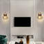 Black 20cm Iron Diamond Wooden LED Wall Light