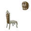 Chaise d'appoint capitonnée couleur caramel