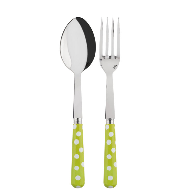 Sabre Paris - Serving Set White Dots, Lime