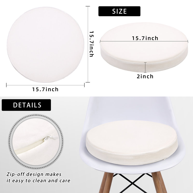 Coussin de chaise d'intérieur 2 po, Blanc