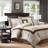 7 Piece Comforter Set Taupe/Brown Queen-117508969