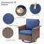 Ensemble de chaises berçantes pivotantes d'extérieur 3 pièces avec table d'appoint et chaises de patio coulissantes à accoudoirs larges pour porche ou terrasse-394937996-394937998