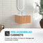 Armoire de salle de bain flottante Mid-Century